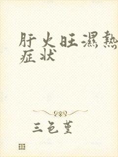 肝火旺湿热重的症状