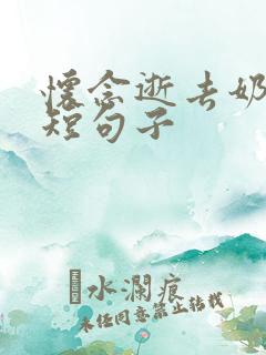 怀念逝去奶奶的短句子