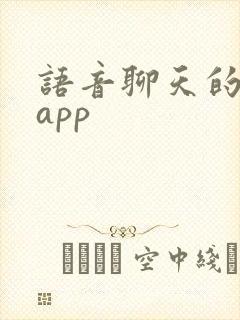 语音聊天的软件app