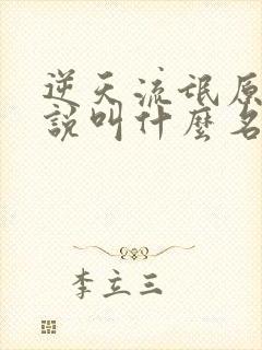 逆天流氓原著小说叫什么名字