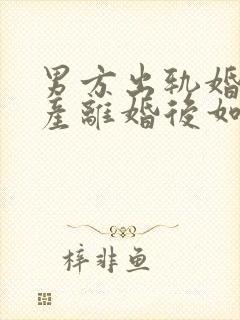 男方出轨婚前财产离婚后如何分配