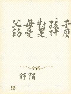 父母对孩子最大的爱是什么