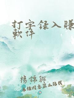 打字录入赚钱的软件