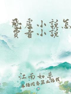 飞卢小说怎么免费看小说