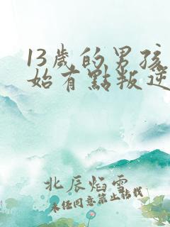 13岁的男孩开始有点叛逆了该怎么办