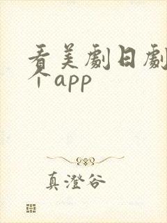 看美剧日剧用哪个app
