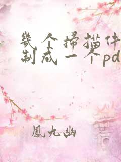 几个扫描件怎么制成一个pdf文件