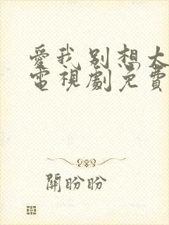 爱我别想太多了电视剧免费播放全集