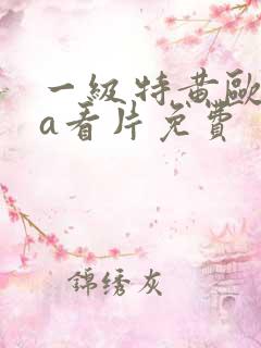 一级特黄欧美aa看片免费