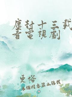 尘封十三载免费看电视剧