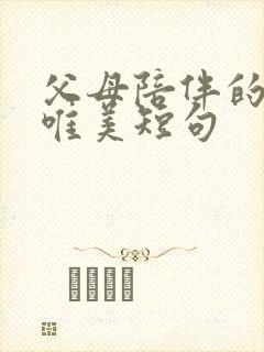 父母陪伴的句子唯美短句