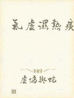 气虚湿热痰湿