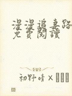 漫漫追妻路小说免费阅读
