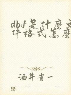 dbf是什么文件格式怎么转换成pdf