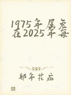 1975年属兔在2025年每月运气