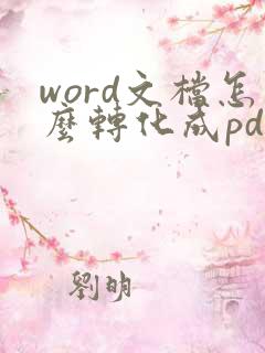 word文档怎么转化成pdf格式