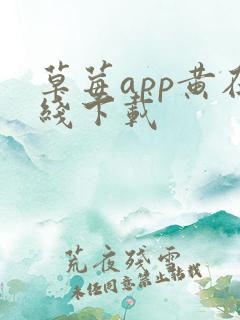 草莓app黄在线下载