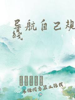 导航自己规划路线