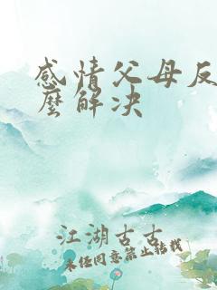 感情父母反对怎么解决