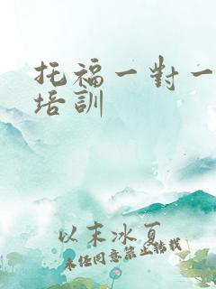 托福一对一网课培训