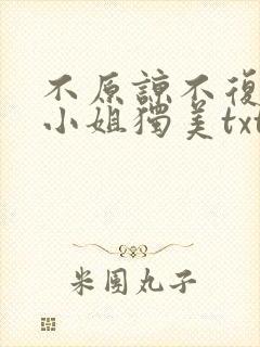 不原谅不复合苏小姐独美txt