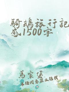 骑鹅旅行记读后感1500字