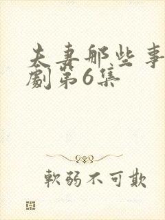 夫妻那些事电视剧第6集