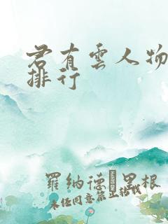 君有云人物实力排行