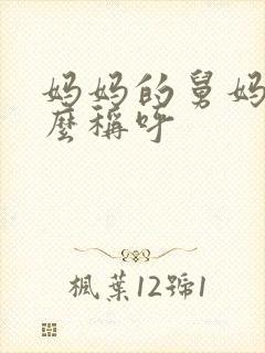 妈妈的舅妈叫什么称呼