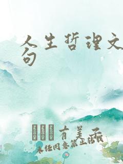 人生哲理文案短句