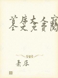 首席大人宠上天全文免费阅读
