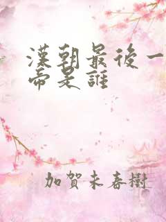 汉朝最后一位皇帝是谁