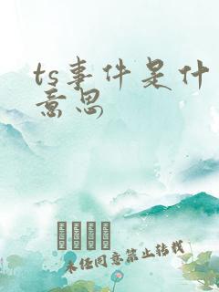 ts事件是什么意思