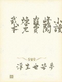 武炼巅峰小说完本免费阅读