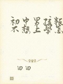 初中男孩叛逆期不想上学怎么办