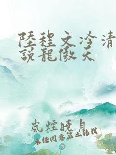 陆程文冷清秋小说龙傲天