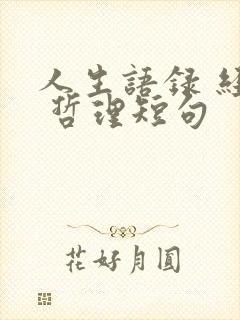 人生语录 经典 哲理短句