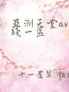 亚洲天堂av在线一区