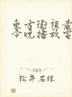 东方卫视黄金档今晚播放电视剧