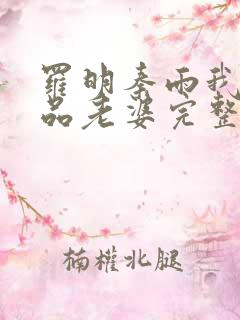 罗明秦雨我的极品老婆完整版