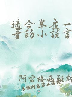 适合半夜一个人看的小说言情