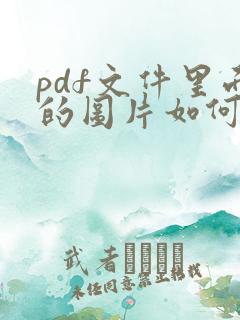 pdf文件里面的图片如何保存成单独的图片