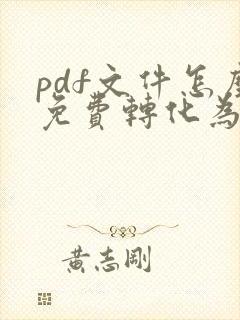 pdf文件怎么免费转化为word文件