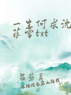 一生何求沈浩秦菲雪txt
