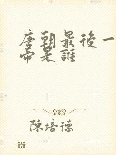 唐朝最后一任皇帝是谁