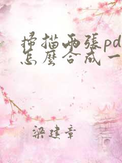 扫描两张pdf怎么合成一个文件