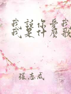 我说你爱我你想我是什么歌