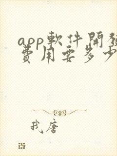 app软件开发费用要多少钱