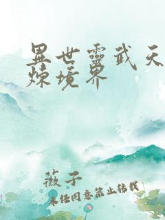 异世灵武天下修炼境界