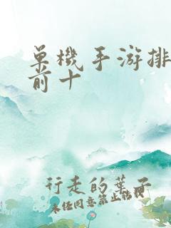 单机手游排行榜前十